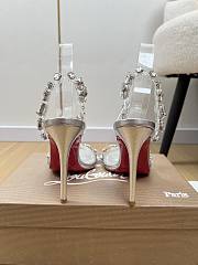 Christian Louboutin 100mm Rosalie Jewel Sandals Silver - 5