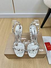 Christian Louboutin 100mm Rosalie Jewel Sandals Silver - 4