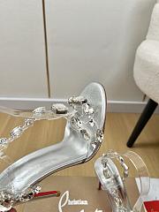 Christian Louboutin 100mm Rosalie Jewel Sandals Silver - 3