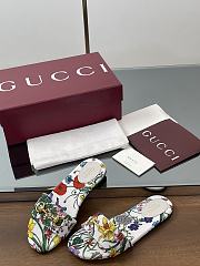Gucci Slide Horsebit White Multicolor Slides  - 4