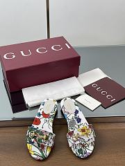 Gucci Slide Horsebit White Multicolor Slides  - 3