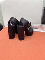 YSL Bianca Platform Sandals Black Heel 12cm - 3