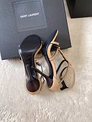 YSL Cassandra Sandals 100mm Beige Heel - 4