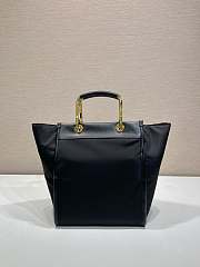 Prada Re-Nylon Leather Tote Bag Black 23x28.5x15cm - 5