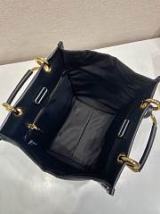 Prada Re-Nylon Leather Tote Bag Black 23x28.5x15cm - 4