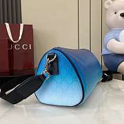 Gucci Chroma Small Cylinder Bag Blue 30x16x16cm - 6
