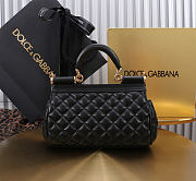 Dolce & Gabbana Sicily Small Leather Black 18x11x6cm - 2