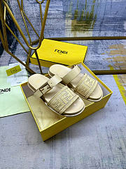 Fendi Feel Mesh Sandals Raffia - 4