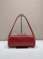 Prada Swing Smooth Leather Shoulder Bag Red 28x11.5x10cm - 6