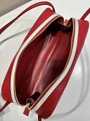 Prada Swing Smooth Leather Shoulder Bag Red 28x11.5x10cm - 4