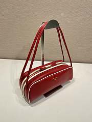 Prada Swing Smooth Leather Shoulder Bag Red 28x11.5x10cm - 5