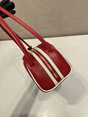 Prada Swing Smooth Leather Shoulder Bag Red 28x11.5x10cm - 3