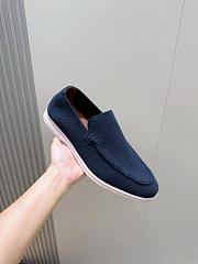 Loro Piana Summer Walk The Gift of Kings Blue Loafer - 3
