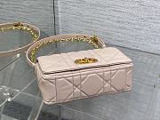 Dior Caro Small Soft Bag Pink Lambskin 20x13x7cm - 5