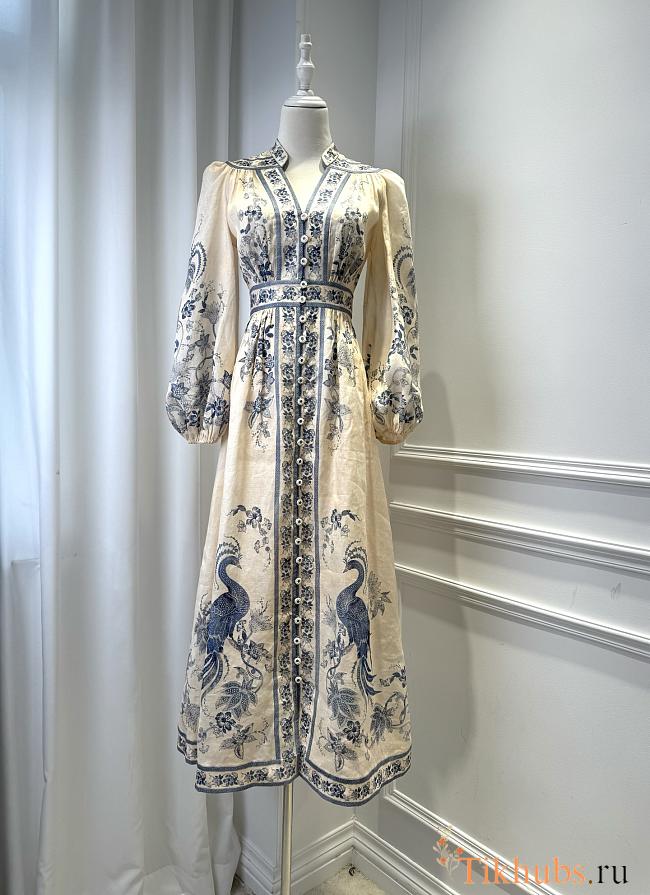 Zimmermann Lucky Plunge Midi Dress - 1