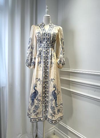 Zimmermann Lucky Plunge Midi Dress