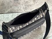 Dior Small Rider Soft Hobo Bag Beige Black 25x22x9cm - 5