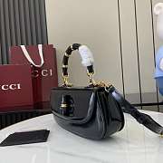Gucci Bamboo Diva Medium Bag Black 26.6x13x8cm - 6