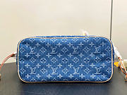 Louis Vuitton LV Neverfull MM Denim Blue 31x28x14cm - 6