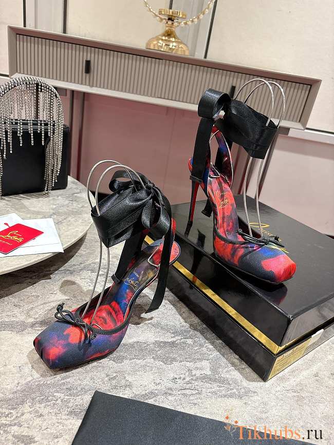 Christian Louboutin Cassia Lace Up 100mm Pumps Roses  - 1