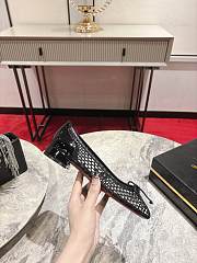 Christian Louboutin Sweetie Jane Mesh Black Patent Ballerinas - 5