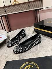 Christian Louboutin Black Sweetie Jane Spike Ballet Flats - 2