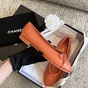 Chanel Ballerina Orange Flat - 5