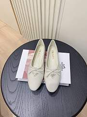 Prada Ballerina White Patent Flat - 4
