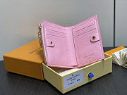 Louis Vuitton LV Lisa Wallet Pink 11.5x9x1.5cm - 3