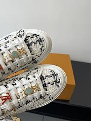 Louis Vuitton LV White Tweed Sneaker - 2