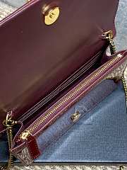 YSL Kate Bag Red Wine Patent 19x12.5x4cm - 6