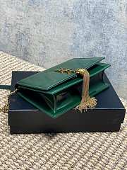 YSL Kate Bag Green Patent 19x12.5x4cm - 5