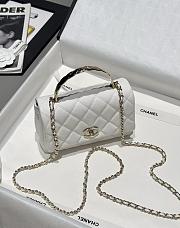 Chanel 25s Coco Crush Handle White Caviar 18x11.5x7cm - 5