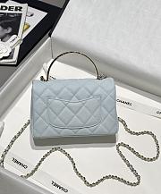 Chanel 25s Coco Crush Handle Light Blue Caviar 18x11.5x7cm - 6