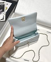 Chanel 25s Coco Crush Handle Light Blue Caviar 18x11.5x7cm - 5