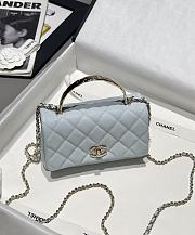 Chanel 25s Coco Crush Handle Light Blue Caviar 18x11.5x7cm - 2