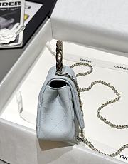 Chanel 25s Coco Crush Handle Light Blue Caviar 18x11.5x7cm - 3