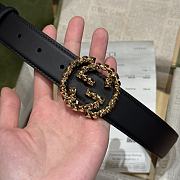 Gucci Black Belt 4cm 02 - 4