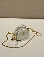 Prada Mini Pouch White Saffiano 8x8x3.5cm - 2