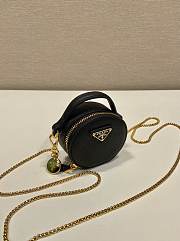 Prada Mini Pouch Black Saffiano 8x8x3.5cm - 2
