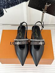 Louis Vuitton LV Slingback Black Flat - 3