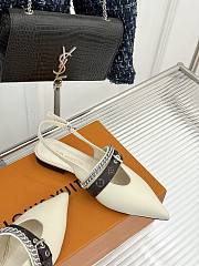 Louis Vuitton LV Slingback White Flat - 3