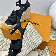 Louis Vuitton LV Isola Wedge Sandal Black 8cm - 4