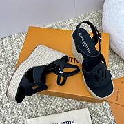 Louis Vuitton LV Isola Wedge Sandal Black 8cm - 2