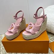Louis Vuitton LV Isola Wedge Sandal Pink 8cm - 4