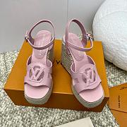 Louis Vuitton LV Isola Wedge Sandal Pink 8cm - 3