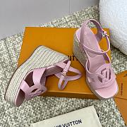 Louis Vuitton LV Isola Wedge Sandal Pink 8cm - 2
