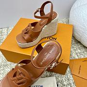 Louis Vuitton LV Isola Wedge Sandal Brown 8cm - 5