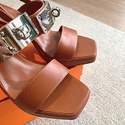 Hermes Ilona 90 Sandal Brown Heel - 4