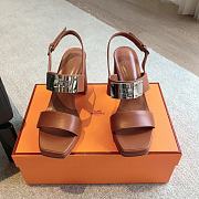 Hermes Ilona 90 Sandal Brown Heel - 2
